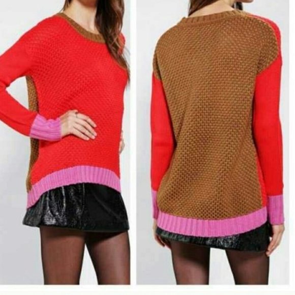 Urban Outfitters Coincidence & Chance Color Block Sweater Size Small - Picture 1 of 7